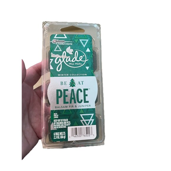 3 Packs of 6 Each NEW Glade “Sparkling Spruce" & "Be at Peace"  Wax Melts Green - Picture 2 of 5